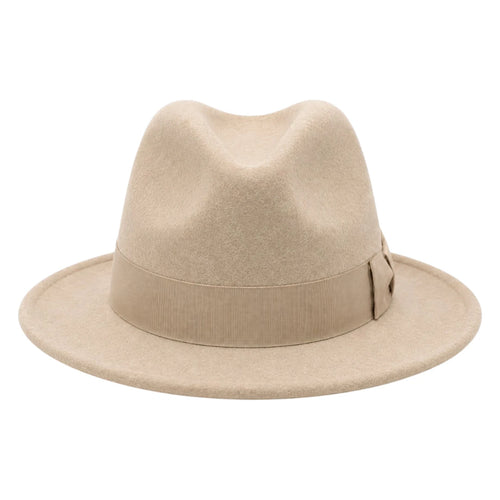 SIRAK Classic Beige Felt Fedora Hat