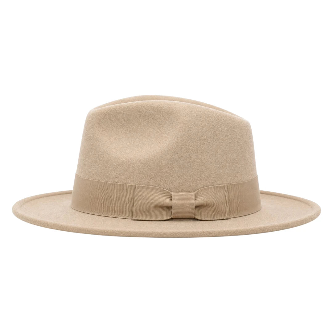 SIRAK Classic Beige Felt Fedora Hat