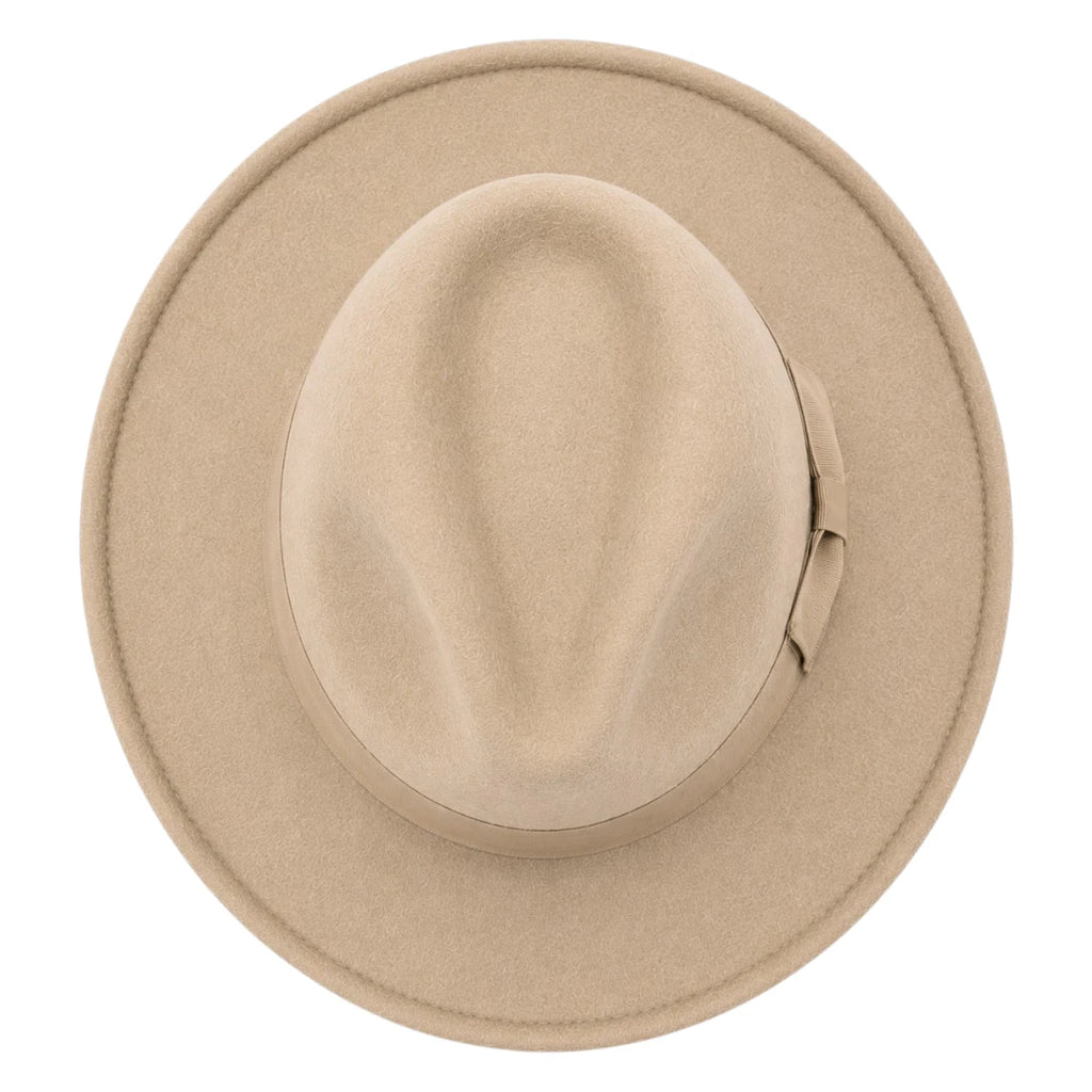 SIRAK Classic Beige Felt Fedora Hat
