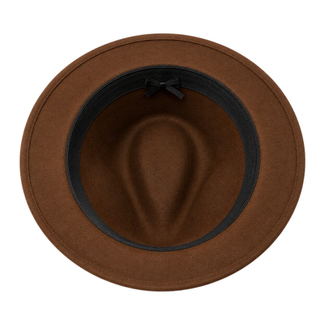 SIRAK Classic Brown Felt Fedora Hat