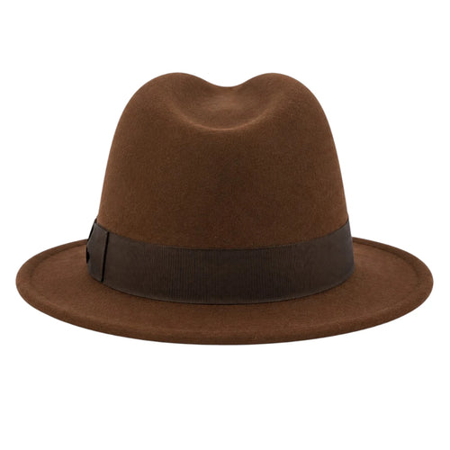 SIRAK Classic Brown Felt Fedora Hat