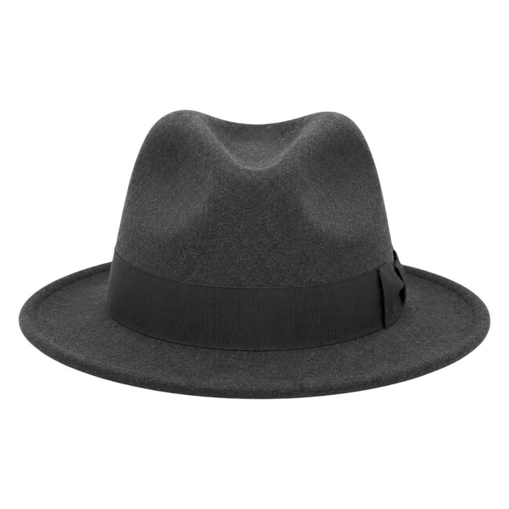 SIRAK Classic Dark Gray Felt Fedora Hat