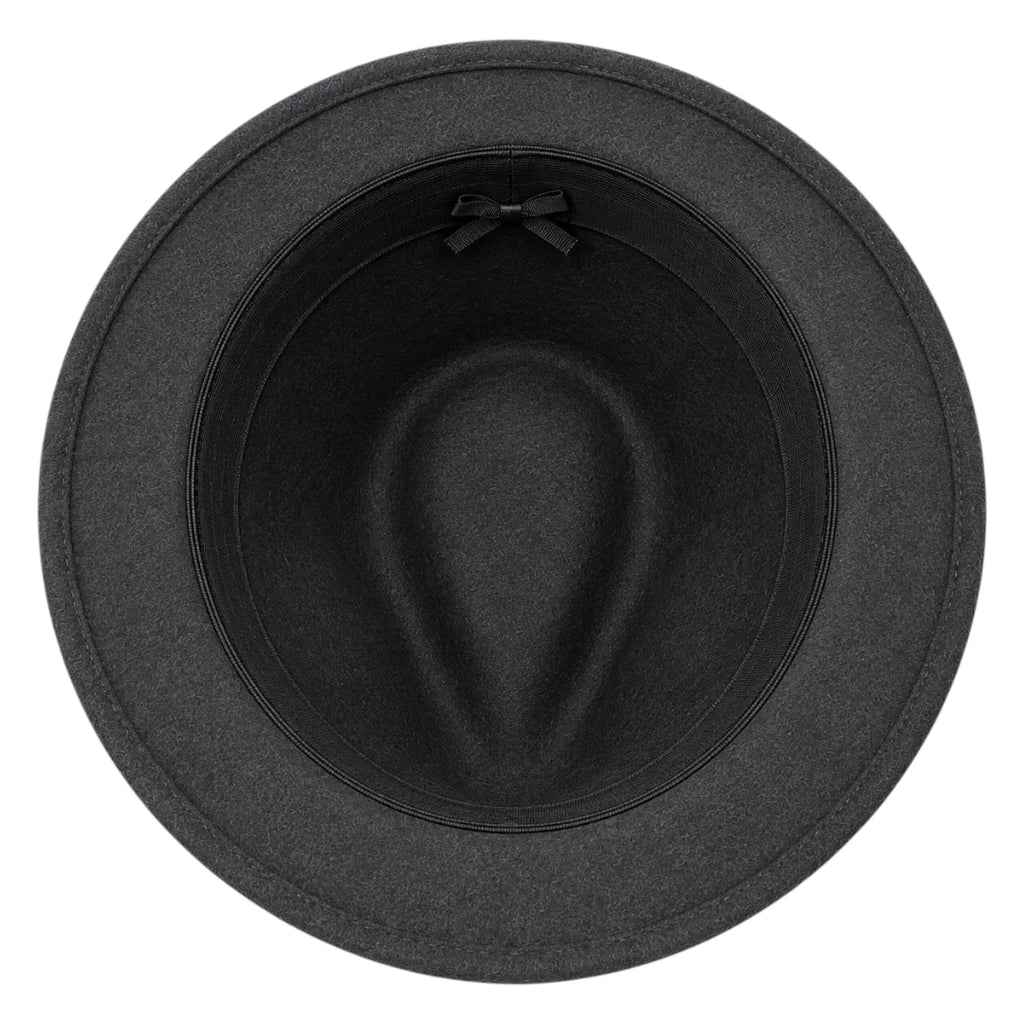SIRAK Classic Dark Gray Felt Fedora Hat